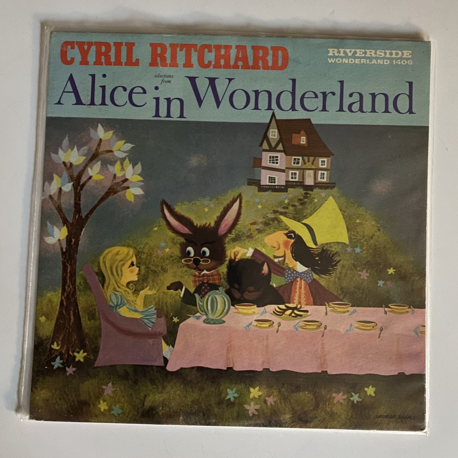 CYRIL RITCHARD Reads Alice In Wonderland Vinyl LP Record VG+ BLUE LABEL!!!