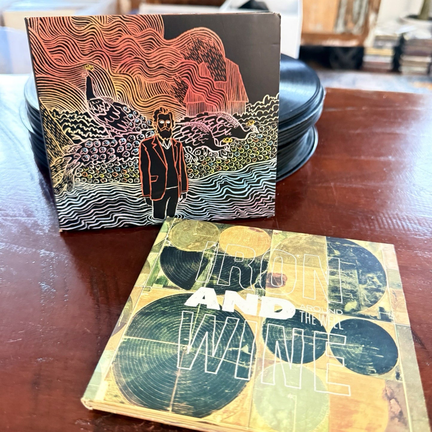 Iron & Wine AROUND THE WELL + KISS EACH OTHER CLEAN Compact Disc VG++