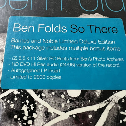 Ben Folds SO THERE Vinyl 2xLP 180g Record AUTOGRAPHED w/art