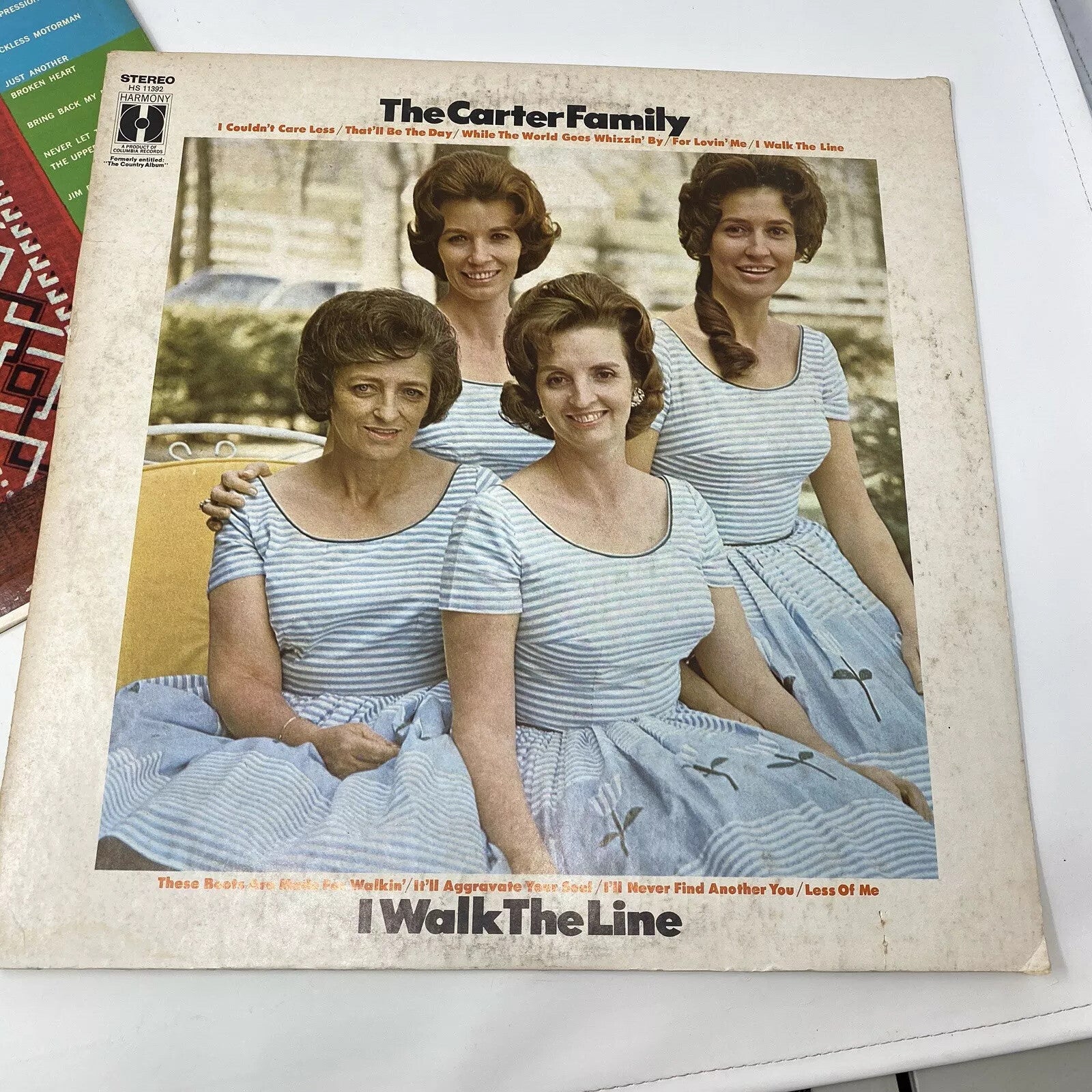 The Carter Family MORE FAVORITES + I WALK THE LINE Vinyl LP Records VG+
