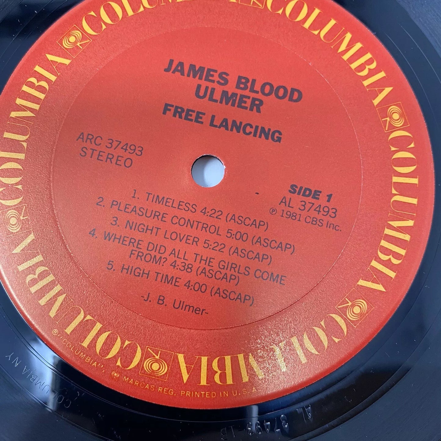 James Blood Ulmer FREE LANCING Vinyl LP Record 37493 1981 VG+