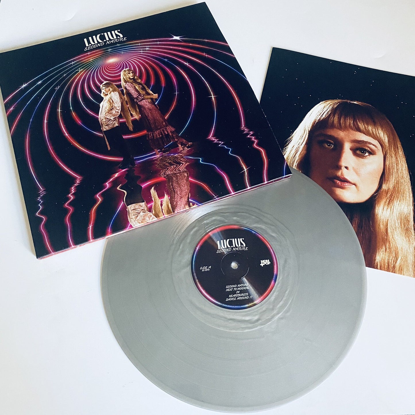 Lucius SECOND NATURE Limited Edition Silver Color Vinyl LP Record + POSTER
