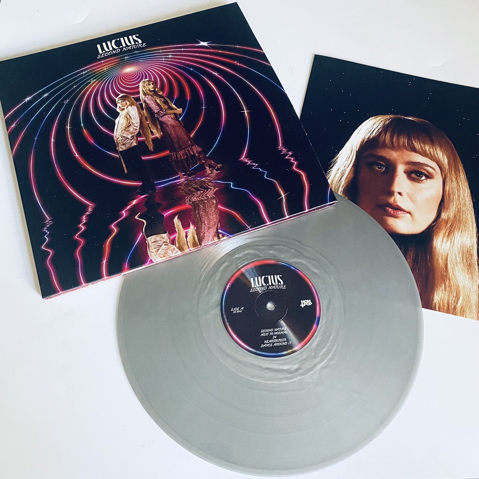 Lucius SECOND NATURE Limited Edition Silver Color Vinyl LP Record + POSTER