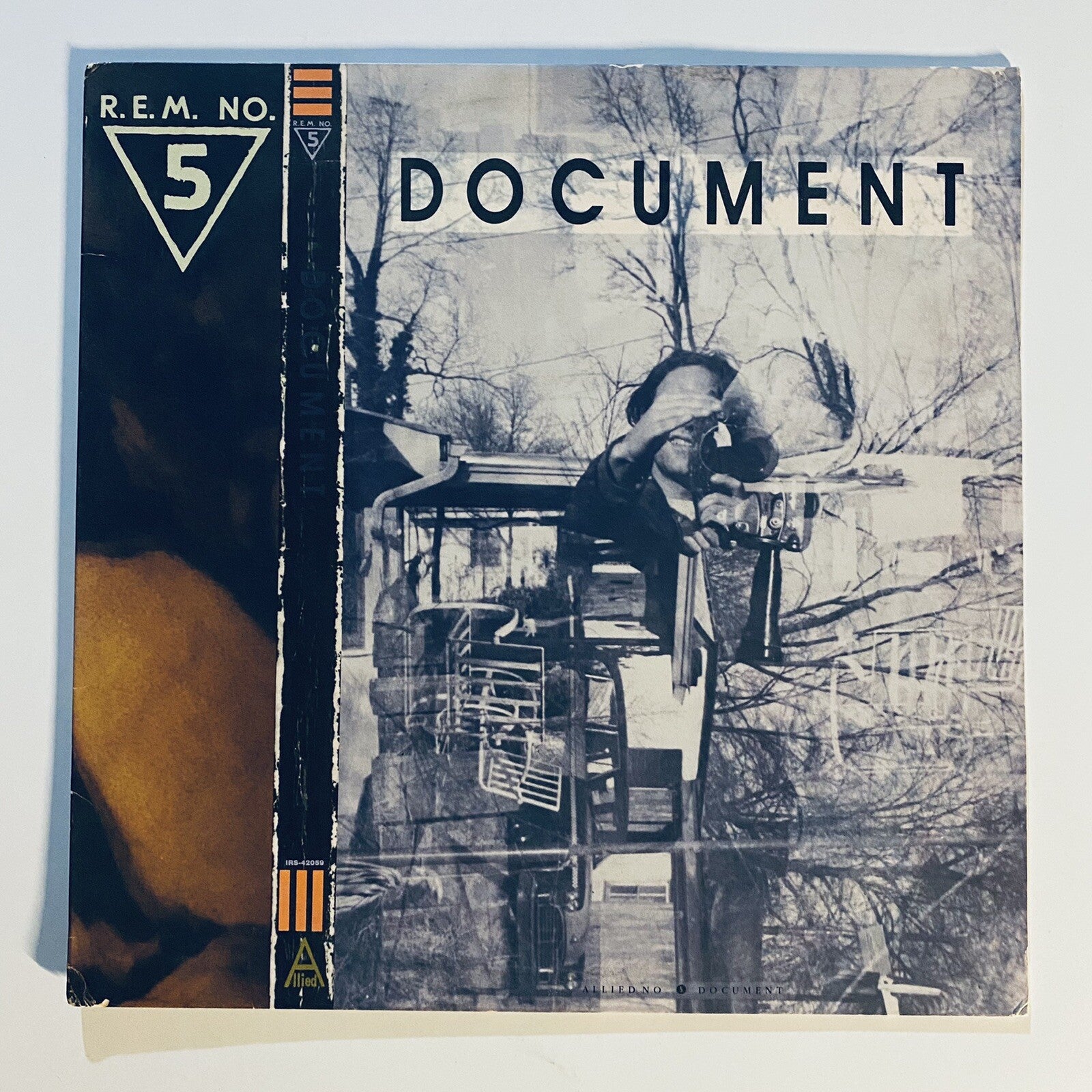 R.E.M. Document PROMO COPY VINYL LP RECORD + Retail Store Promo Flat VG+