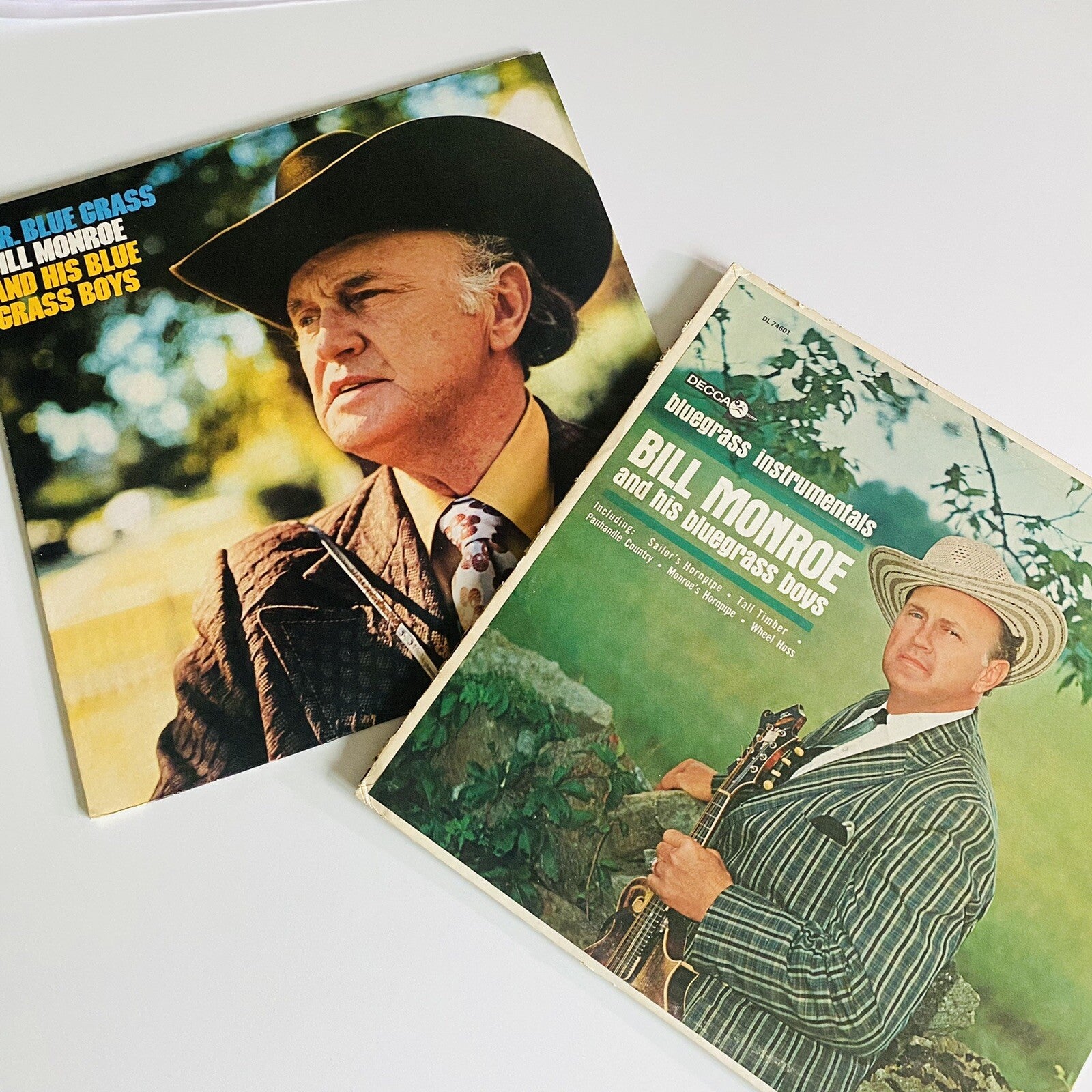 Bill Monroe MR BLUEGRASS + BLUEGRASS INSTRUMENTALS Vinyl LP Record VG+