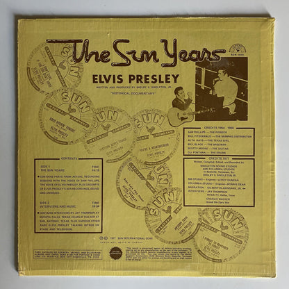 Elvis Presley THE SUN YEARS: INTERVIEWS & MEMORIES Vinyl LP Record VG+
