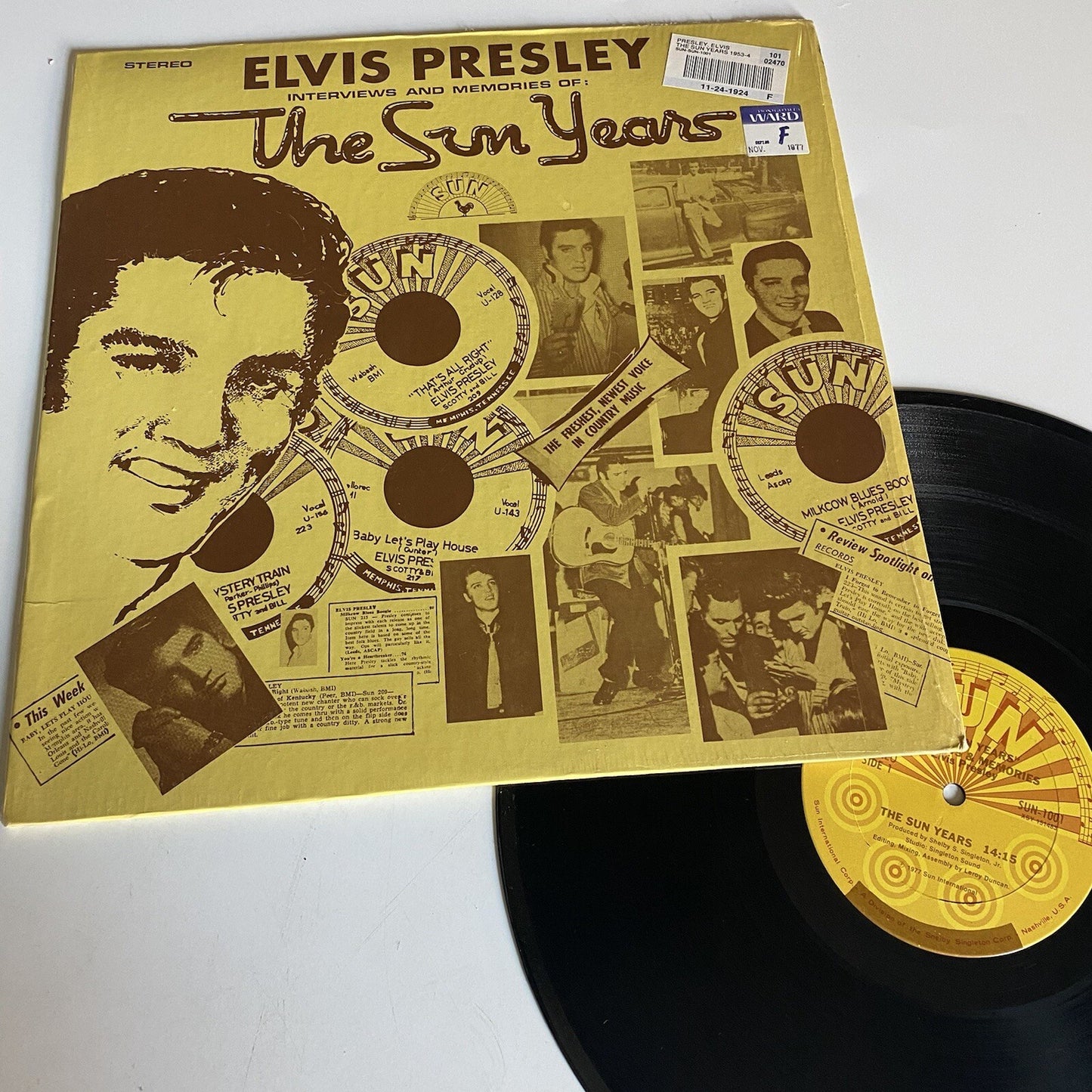 Elvis Presley THE SUN YEARS: INTERVIEWS & MEMORIES Vinyl LP Record VG+
