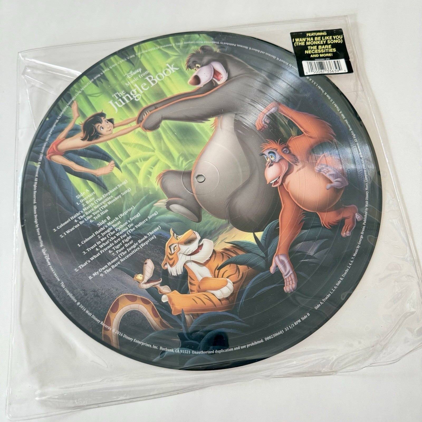 THE JUNGLE BOOK Music From.. ORIGONAL SOUNDTRACK Picture Vinyl LP Record NEW