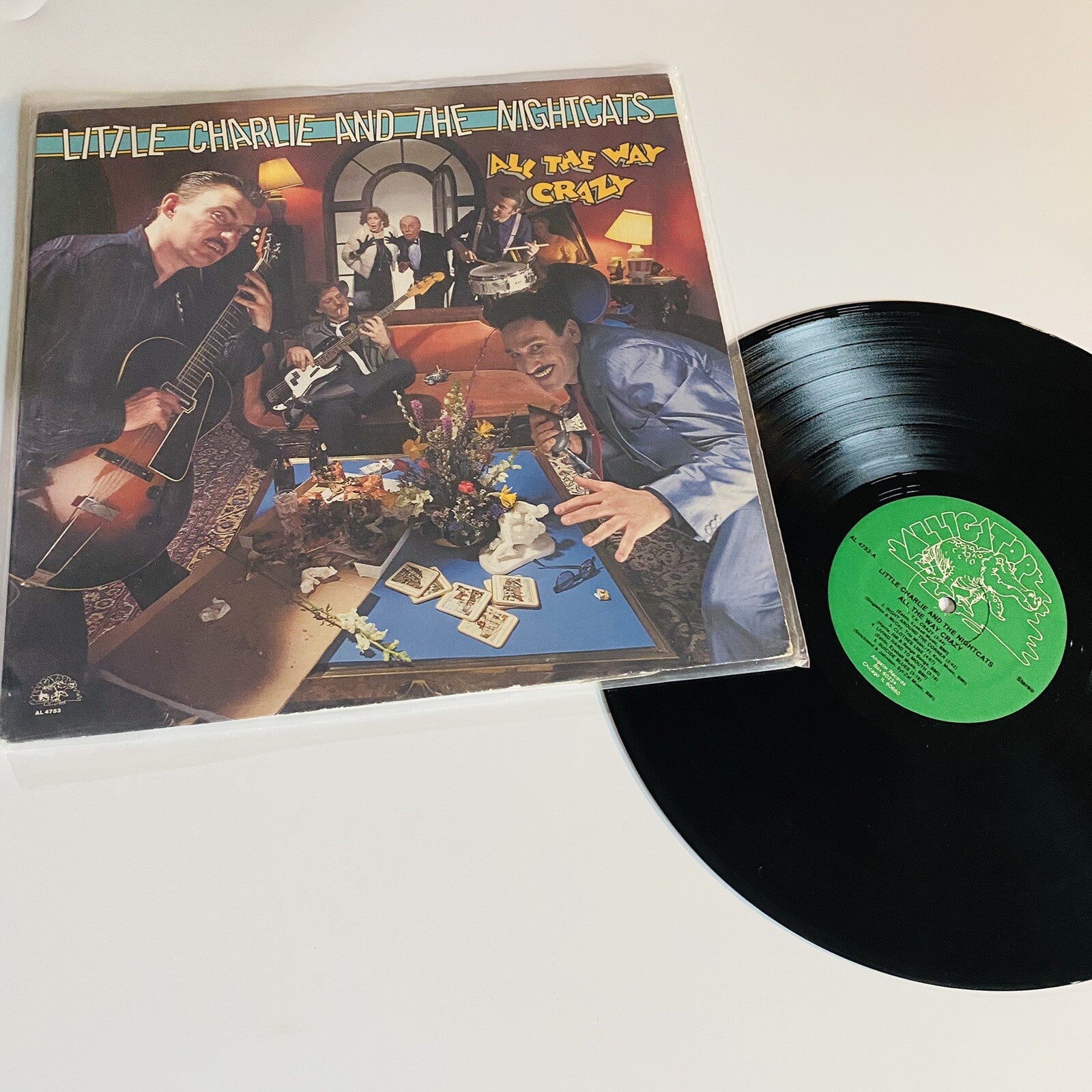 Little Charlie and The Nightcats ALL THE WAY CRAZY Vinyl LP Record VG+