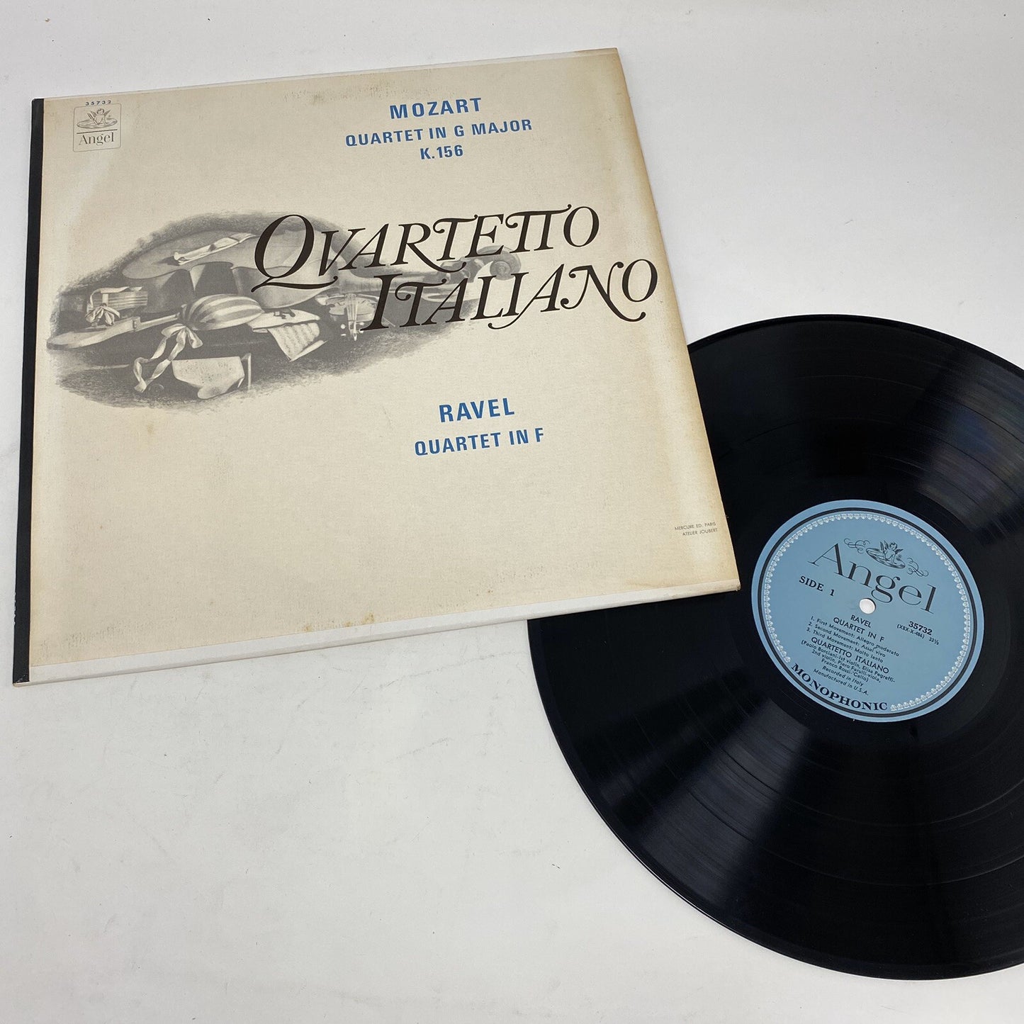RAVEL Qvartetto Italiano MOZART QUARTET IN G MAJOR K 156 Vinyl LP Record VG+