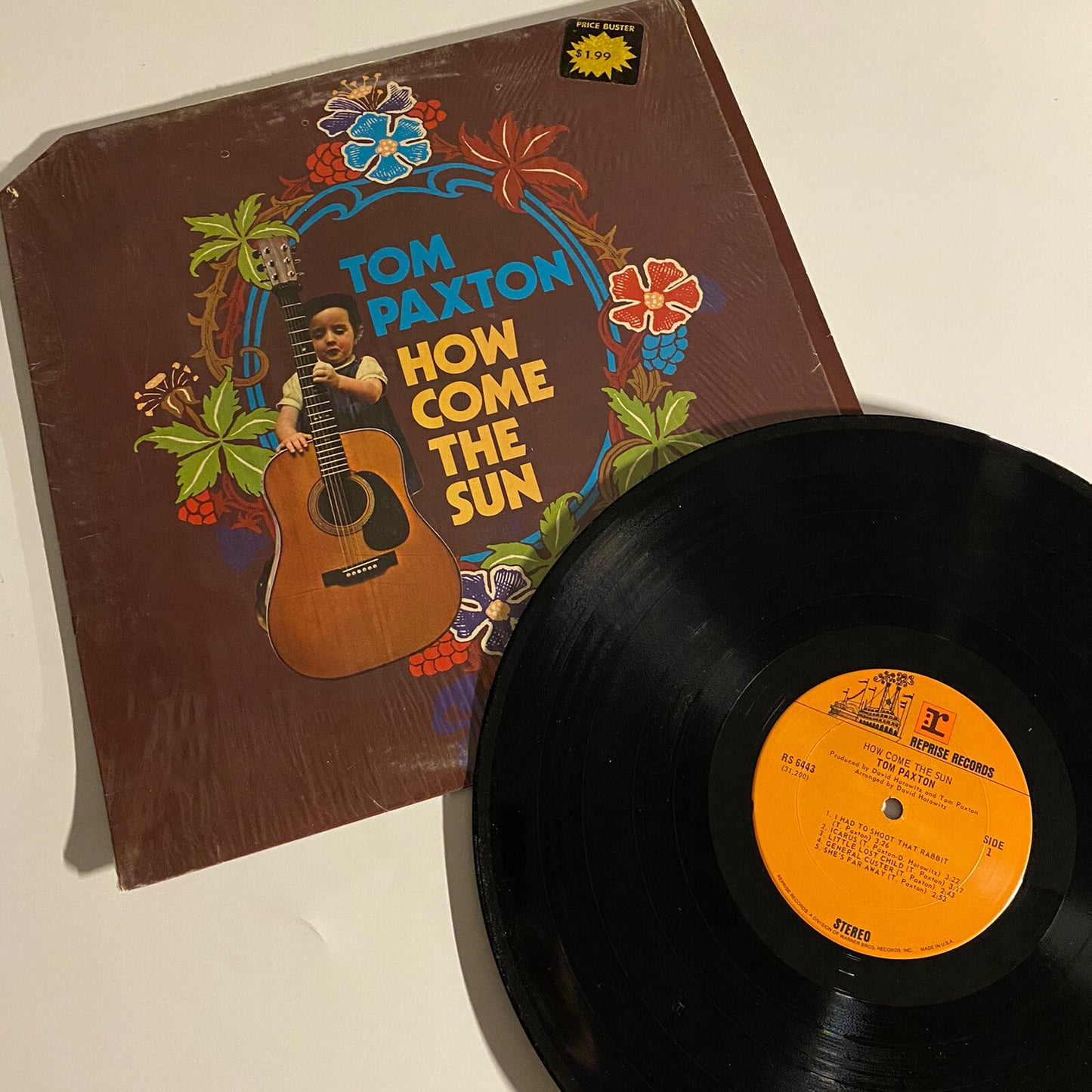 Tom Paxton HOW COME THE SUN Vinyl LP Record  VG+