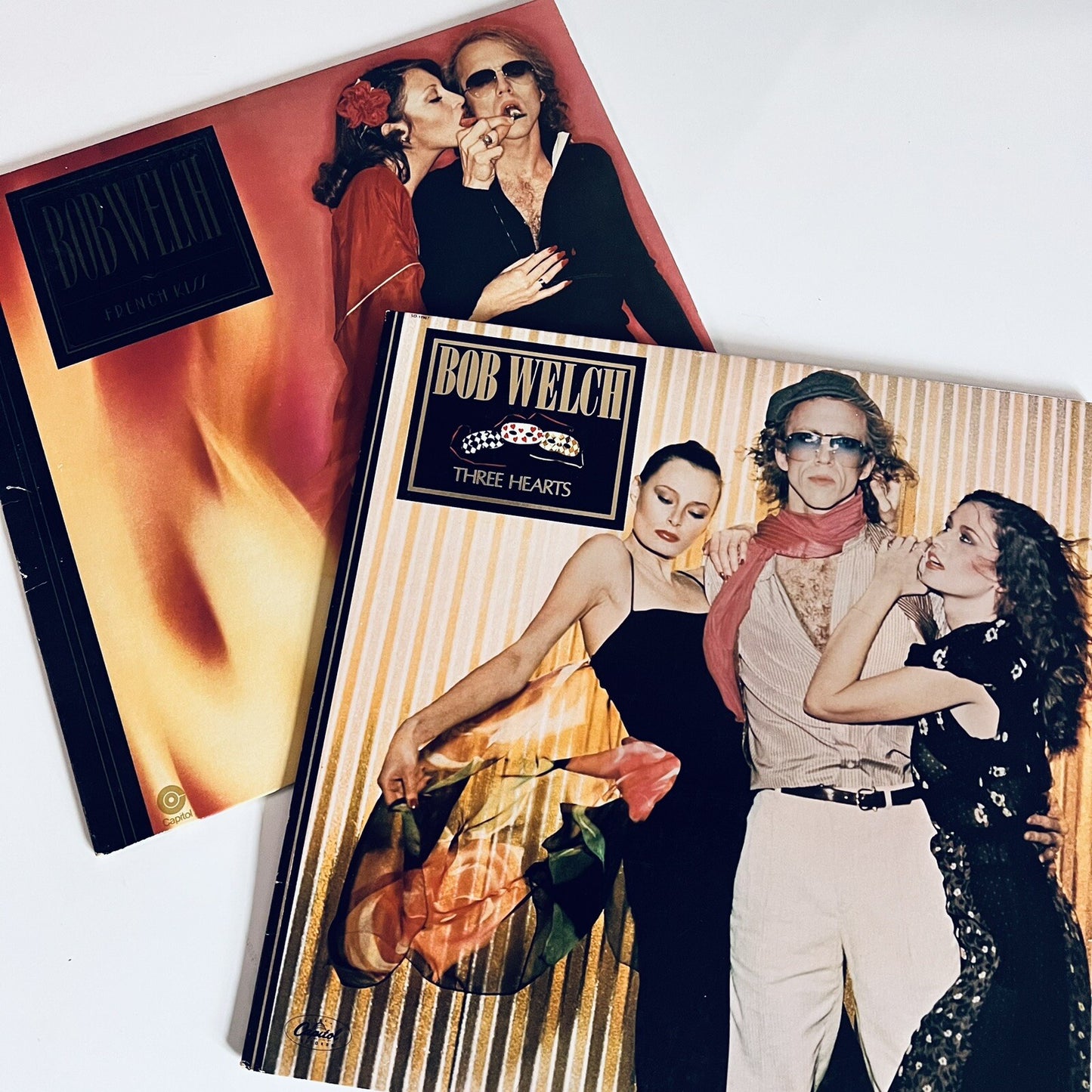 Bob Welch FRENCH KISS + THREE HEARTS Vinyl LP Record VG+