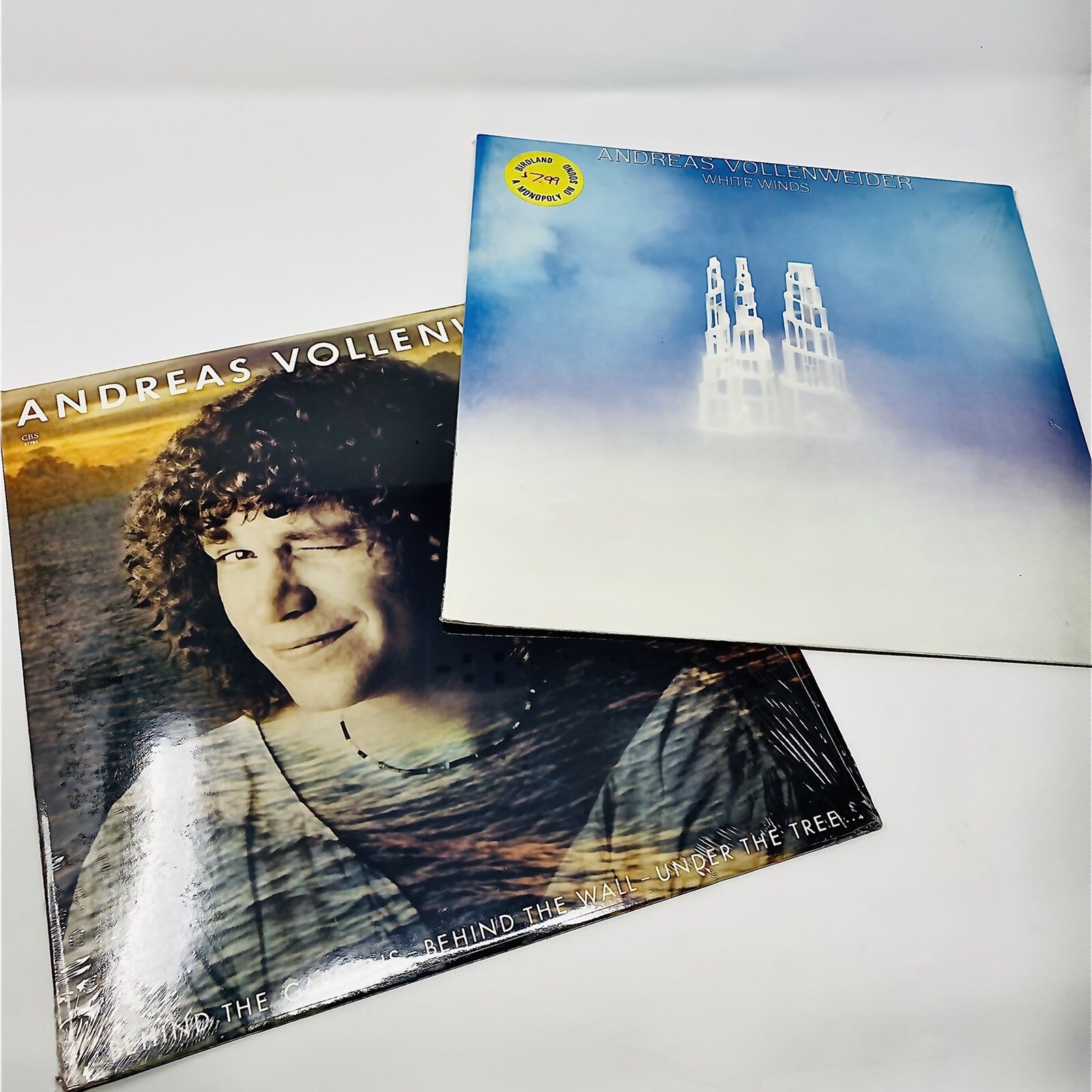 Andreas Vollenweider WHITE WINDS + BEHIND THE GARDENS... Vinyl LP Record VG+