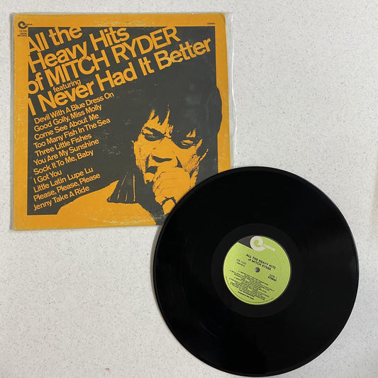 Mitch Ryder ALL THW HEAVY HITS Vinyl LP Record VG Very Playable w/ Surface Marks