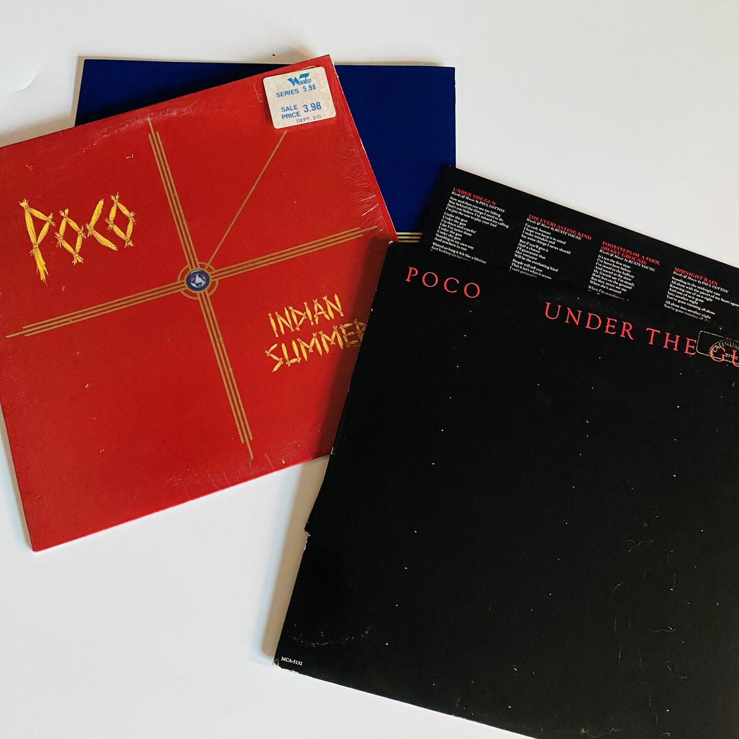 Poco INDIAN SUMMER + UNDER THE GUN Vinyl LP Record VG+
