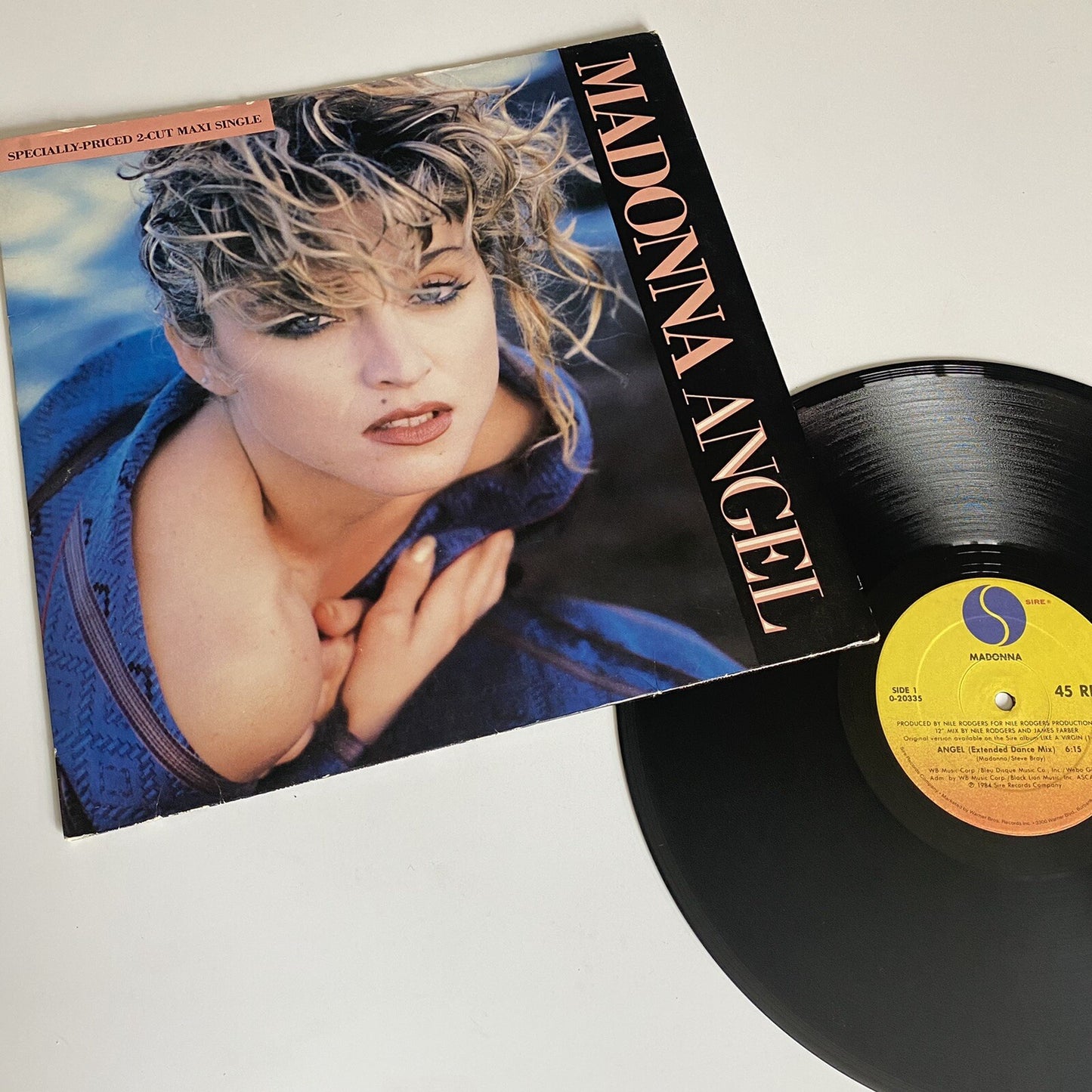 Madonna  "Angel/Into The Groove" 45 RPM 12” Vinyl Maxi Single 1985 Sire 0-20335