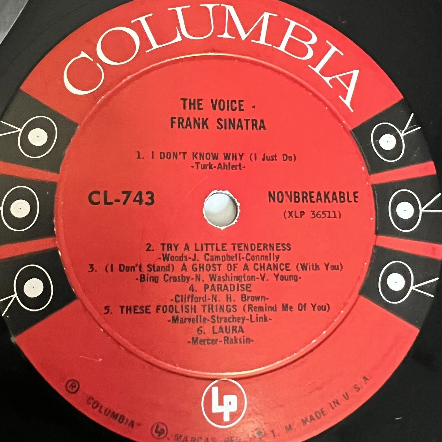 Frank Sinatra THE VOICE + SAMPLER 1943-1952 Vinyl LP Record VG+ 6-eye