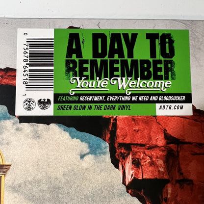 A Day To Remember YOU'RE WELCOME Spotify Glow in the Dark VINYL LP RECORD Sealed