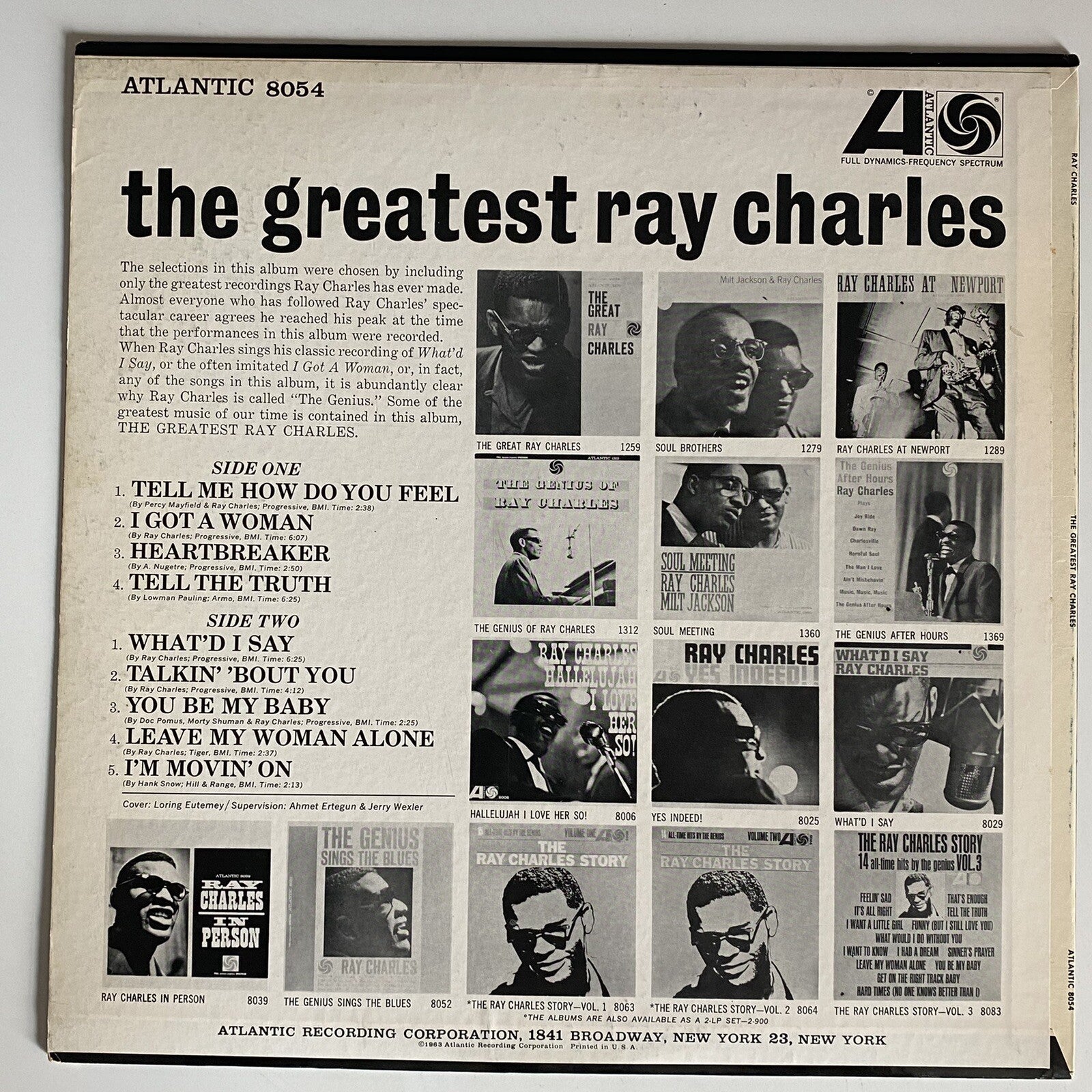 RAY CHARLES The Greatest 1954-1960 RARE Vinyl LP  Record VG+