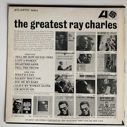 RAY CHARLES The Greatest 1954-1960 RARE Vinyl LP  Record VG+