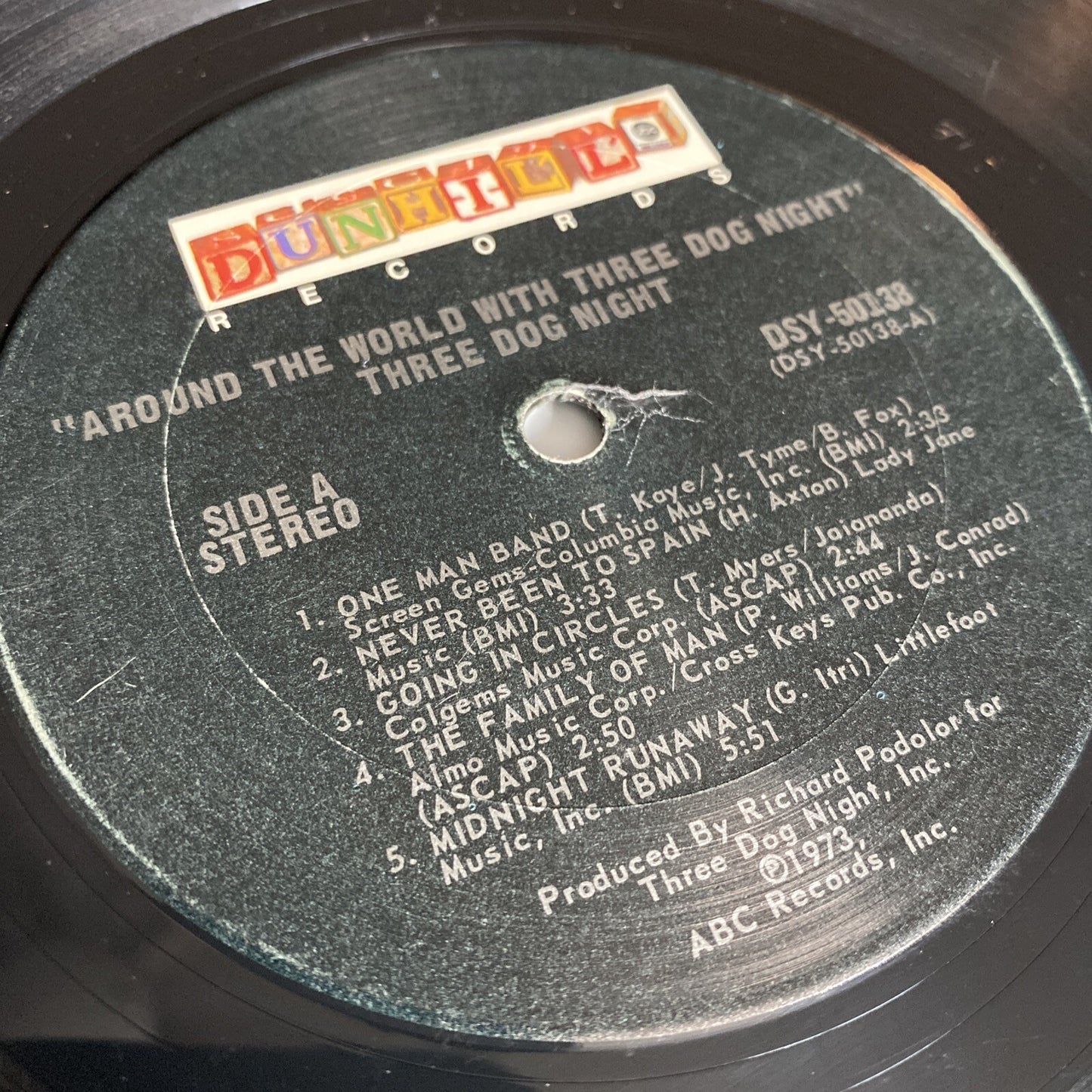 Three Dog Night CAPTURES LIVE + AROUND THE WORLD Vinyl LP Record VG