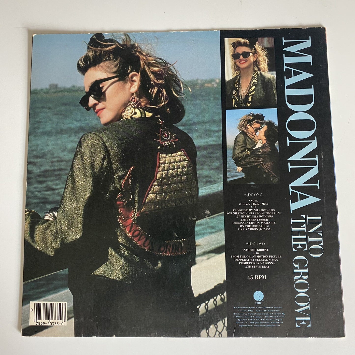 Madonna  "Angel/Into The Groove" 45 RPM 12” Vinyl Maxi Single 1985 Sire 0-20335