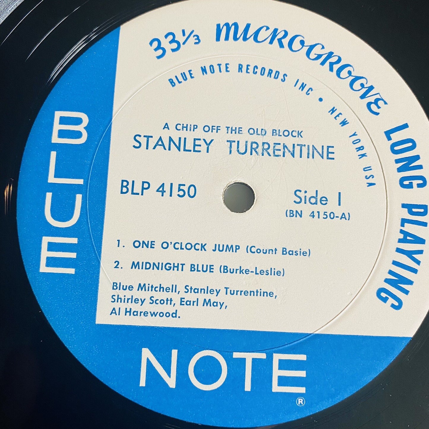 Stanley Turrentine A CHIP OFF THE OLD BLOCK  Vinyl LP Record IST PRESS Mono VG+