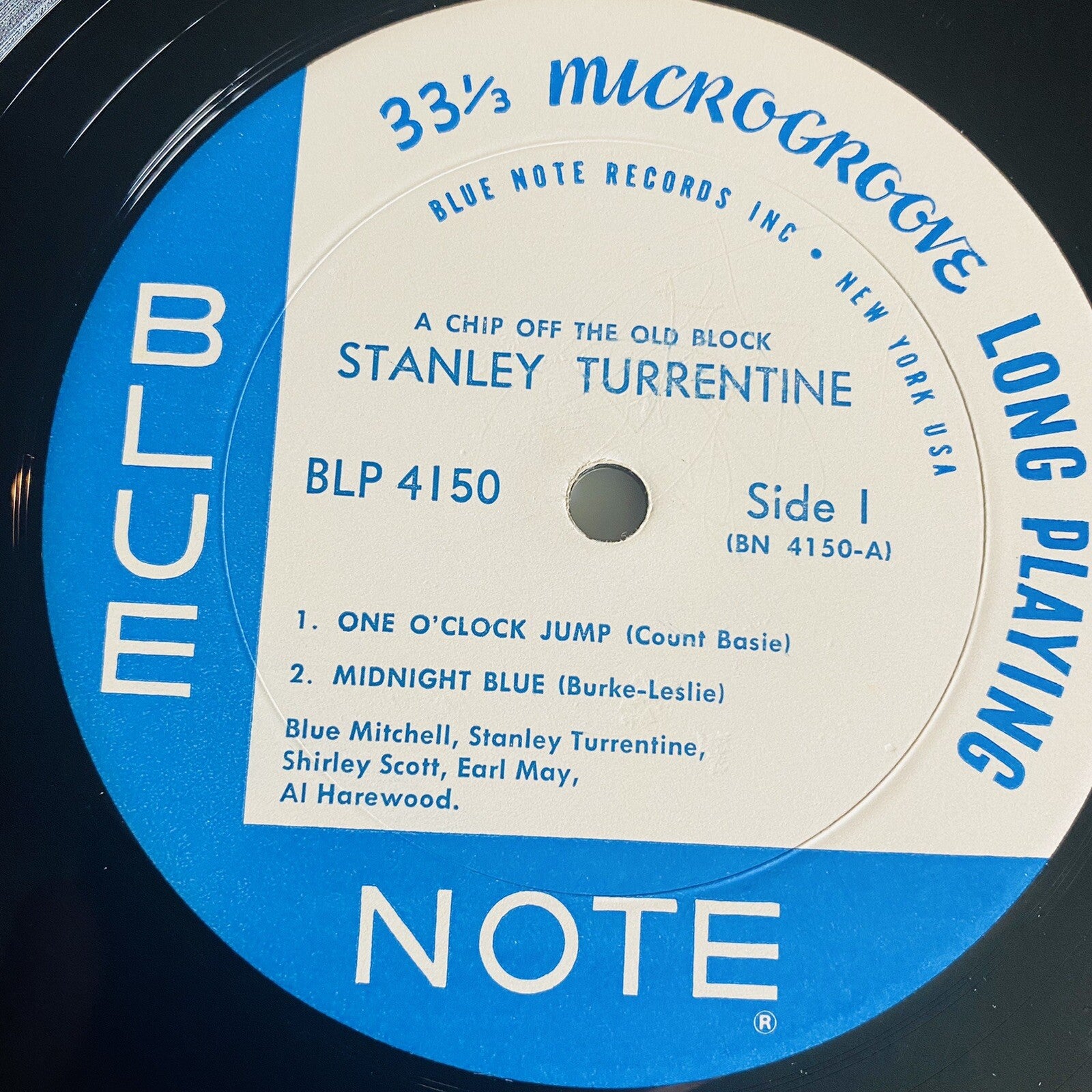 Stanley Turrentine A CHIP OFF THE OLD BLOCK  Vinyl LP Record IST PRESS Mono VG+