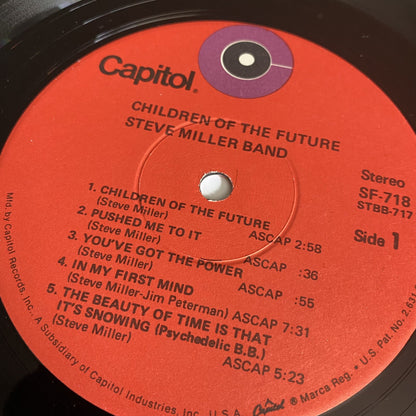 Steve Miller Band CHILDREN OF THE FUTURE Vinyl LP Record VG+