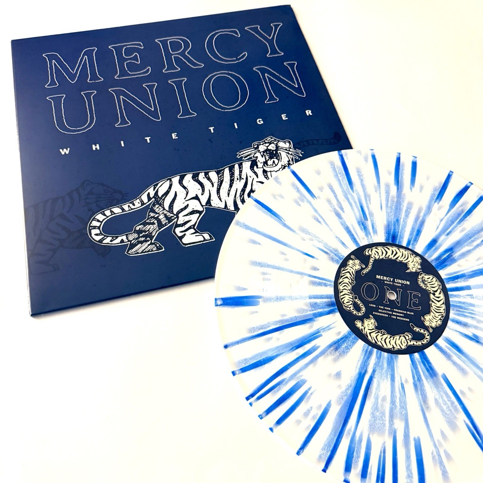 Mercy Union WHITE TIGER Color Vinyl LP Record NEW Blue Splatter