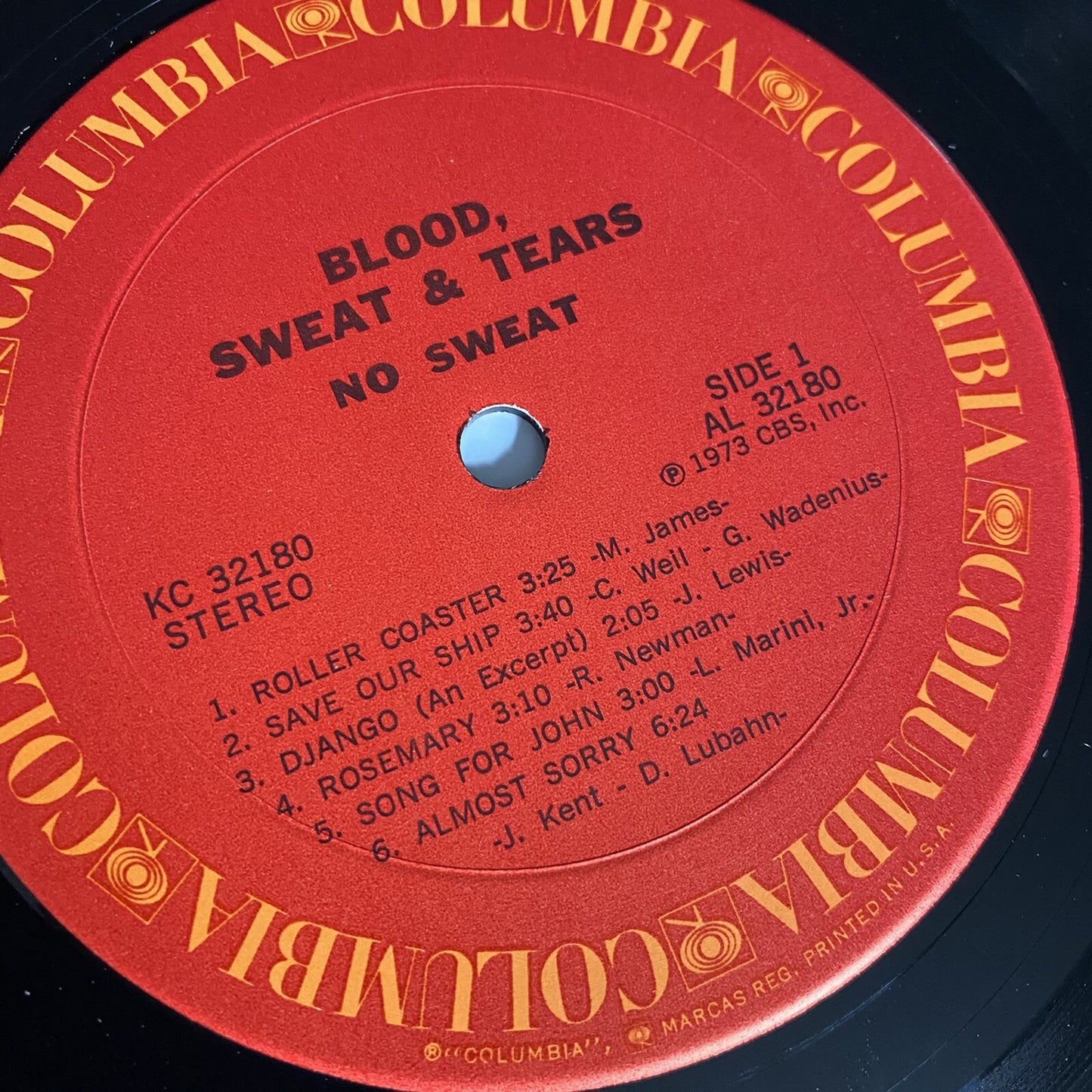 Blood Sweat and Tears NO SWEAT 1973 Vinyl LP Record VG+