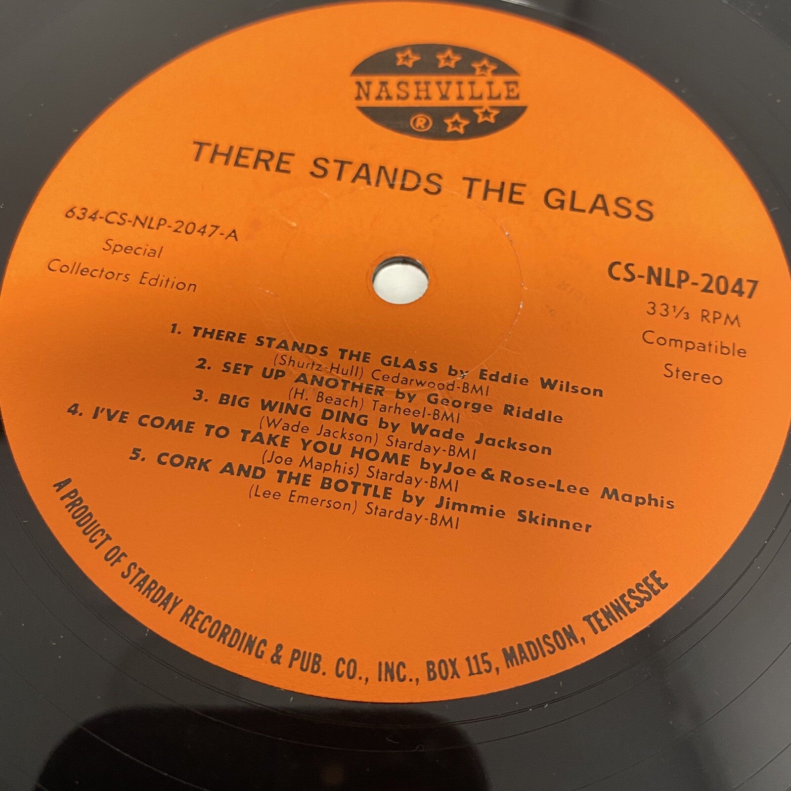 Red Sovine Willis Brothers THERE STANDS THE GLASS Vinyl LP Record NLP2047 Stereo