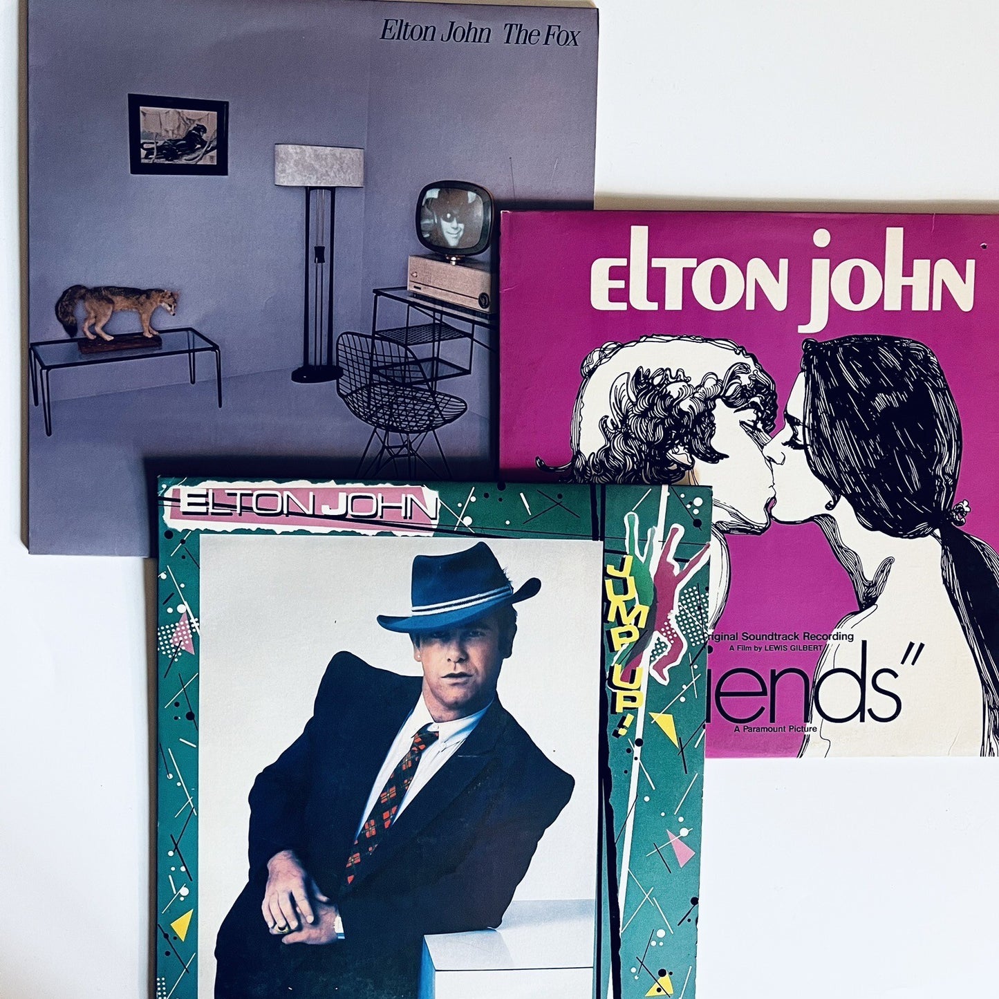 Elton John THE FOX+JUMP UP+FRIENDS Vinyl LP Record VG+