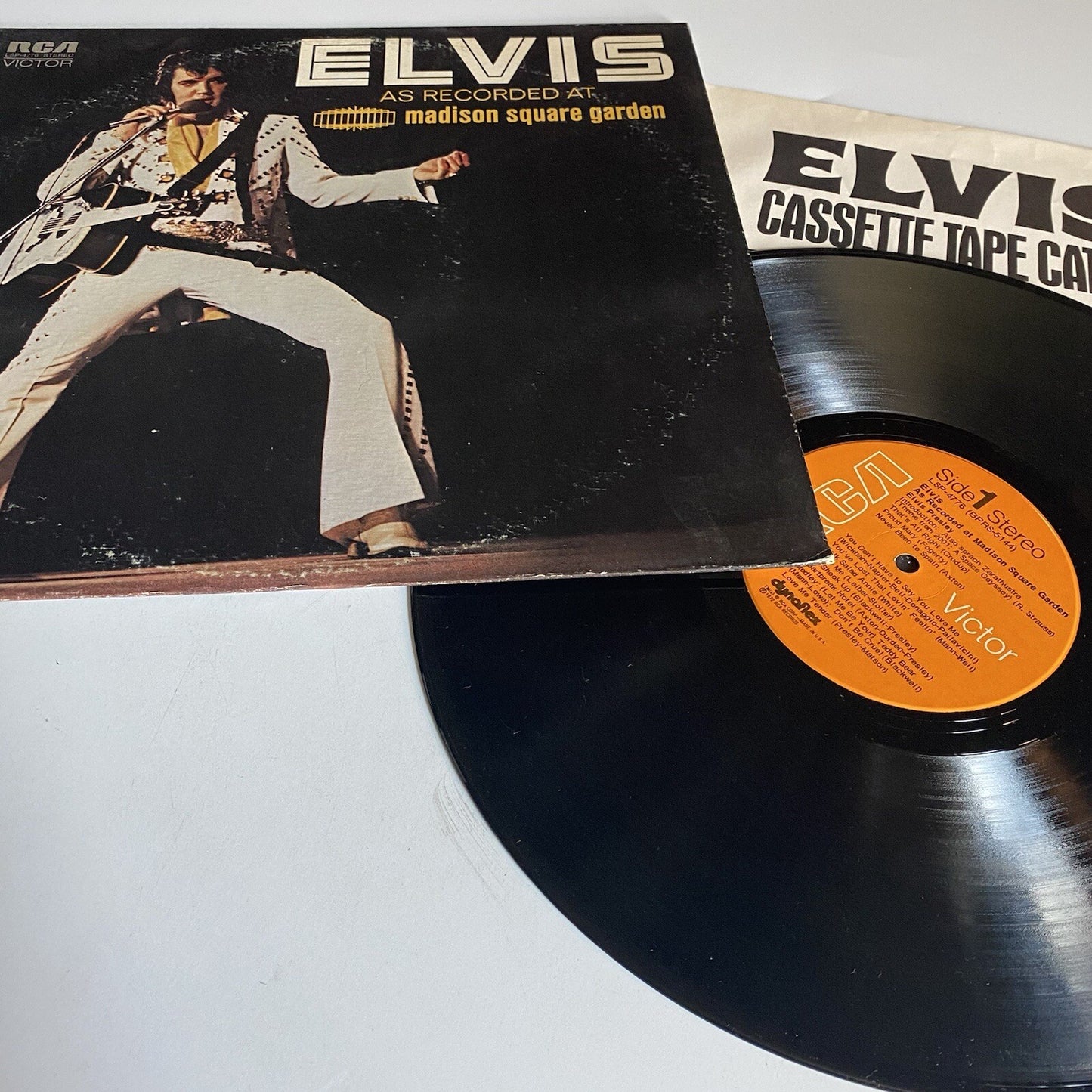 Elvis Presley ELVIS AS RECORDED AT MADISON SQAURE GARDEN 1977 Vinyl LP Record VG