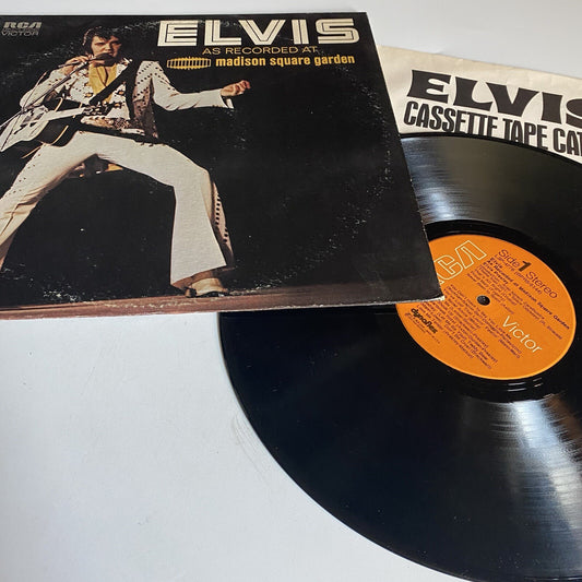 Elvis Presley ELVIS AS RECORDED AT MADISON SQAURE GARDEN 1977 Vinyl LP Record VG