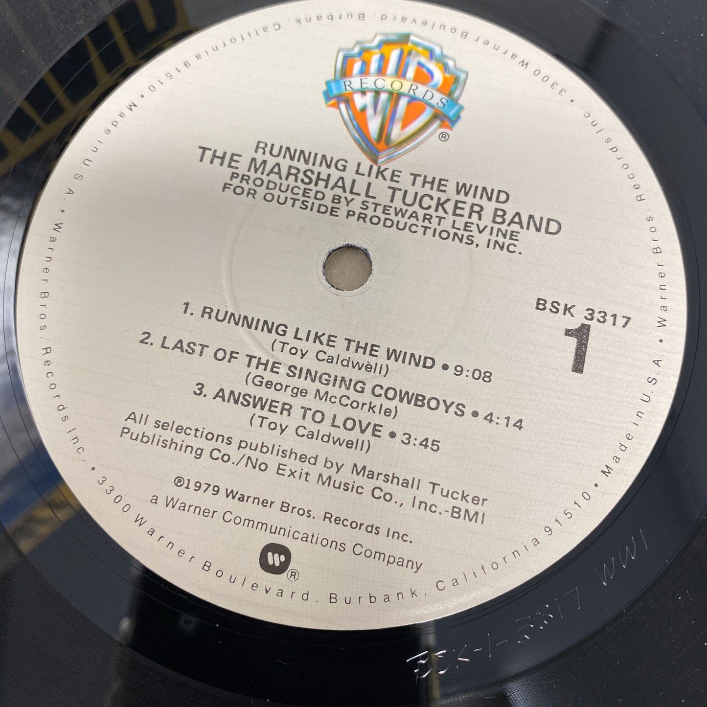 Marshall Tucker Band RUNNING LIKE THE WIND Vinyl LP Record VG LP