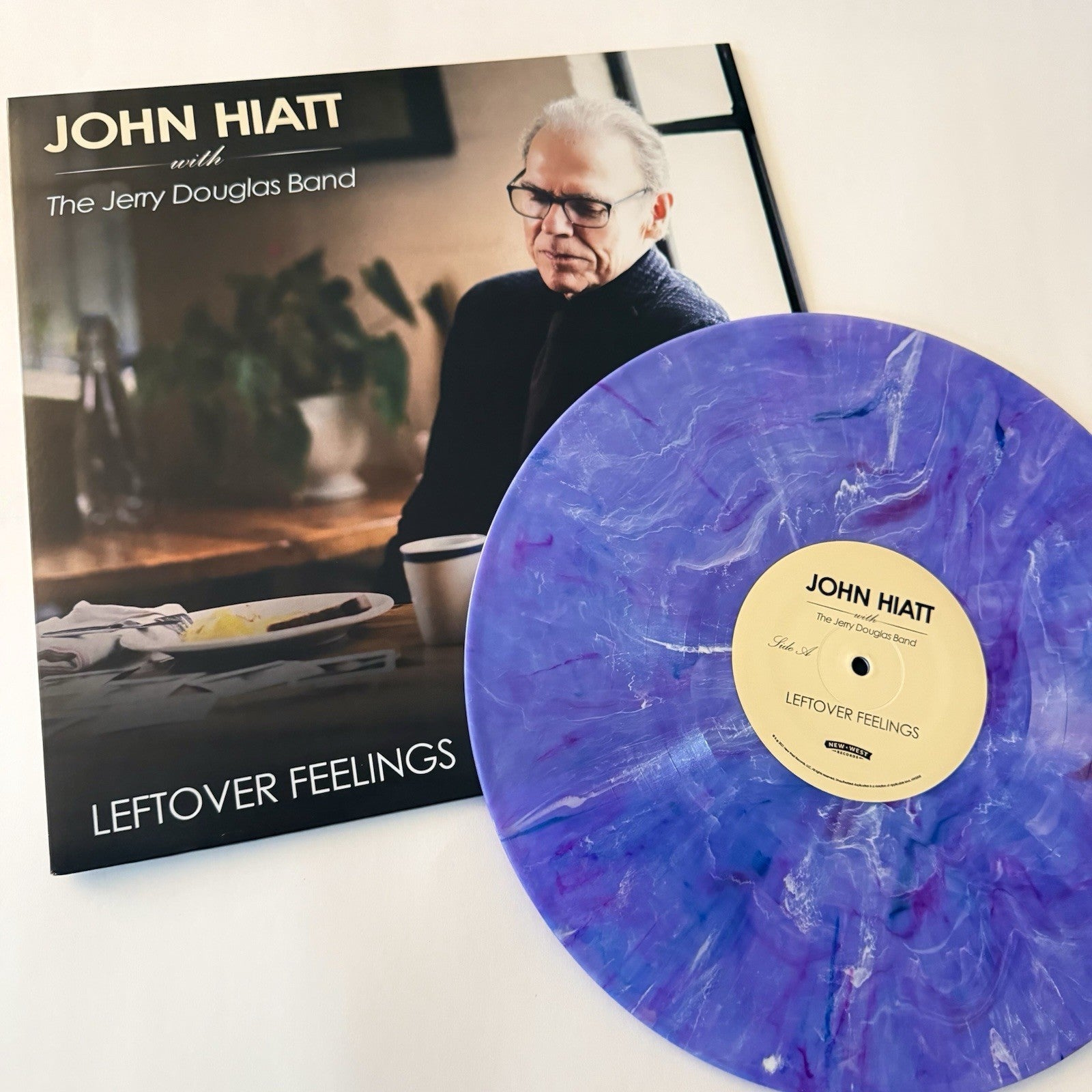 John Hiatt (w/Jerry Douglas) LEFTOVER FEELINGS Color Vinyl LP Record NEW
