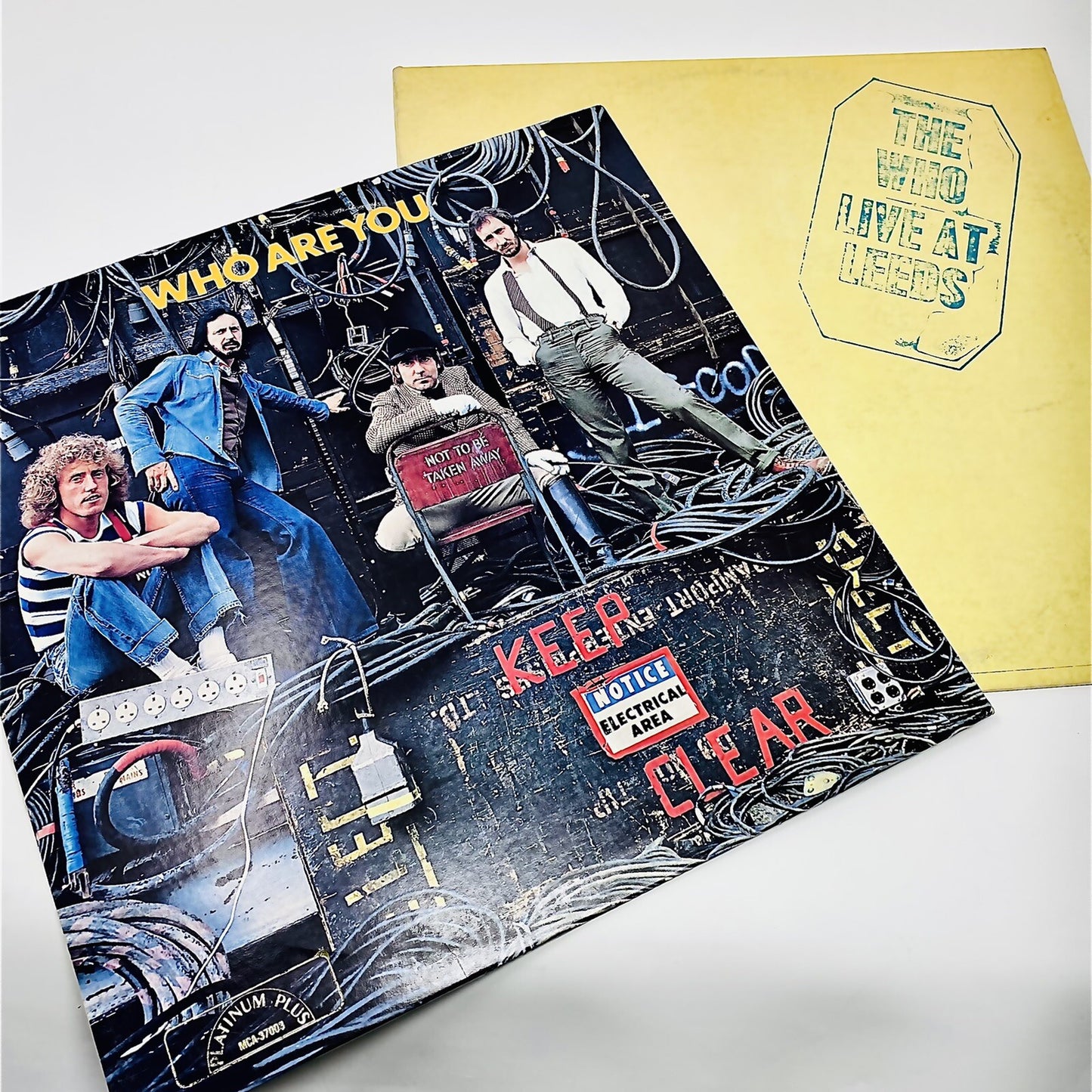 The Who LIVE AT LEEDS + WHO ARE YOU Vinyl LP Records VG+