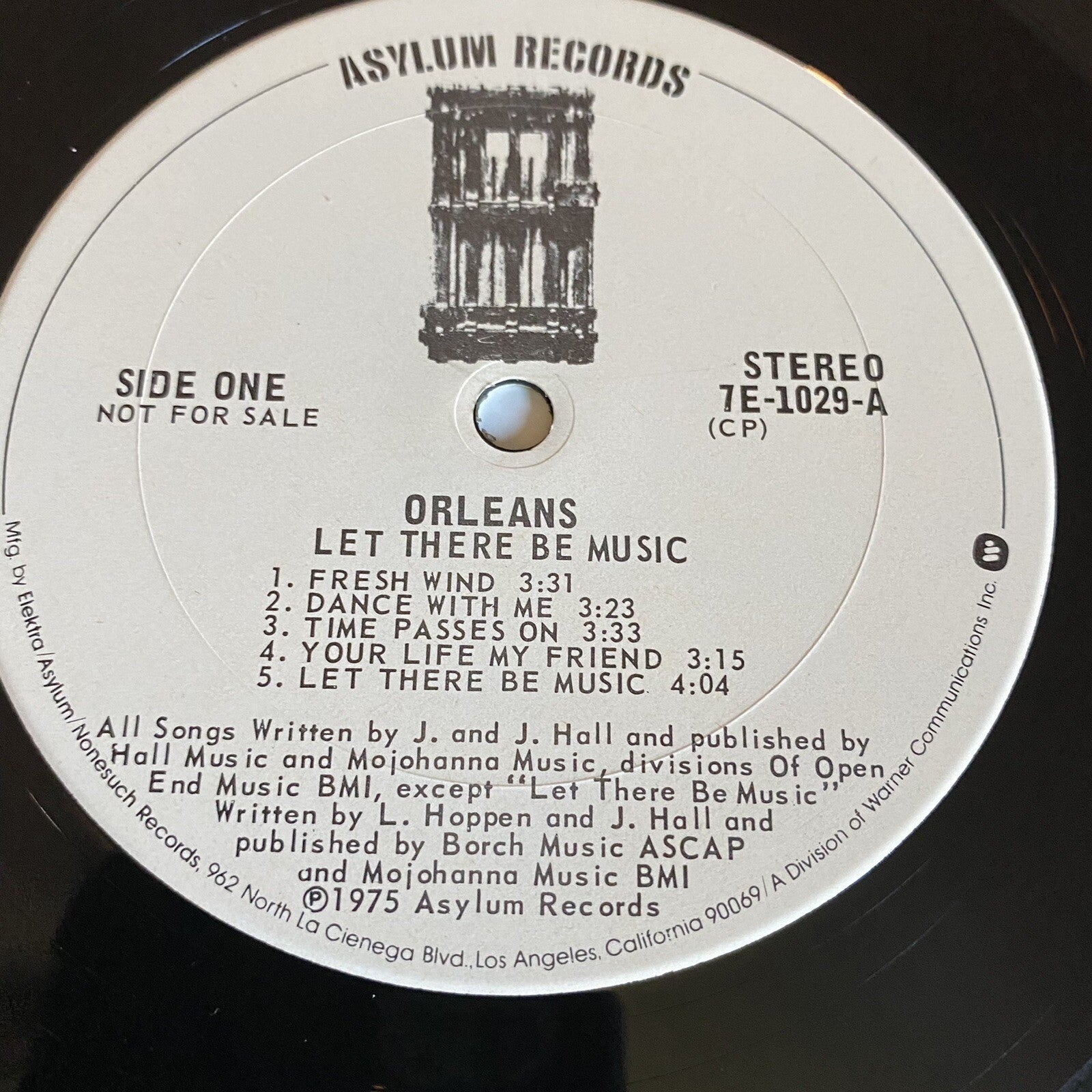 Orleans LET THERE BE MUSIC Promo Vinyl LP Record VG+