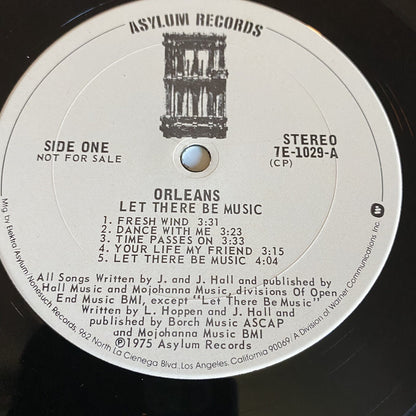 Orleans LET THERE BE MUSIC Promo Vinyl LP Record VG+