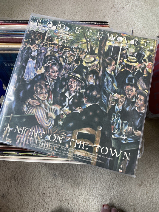 Rod Stewart A NIGHT ON THE TOWN Vinyl LP Record VG+