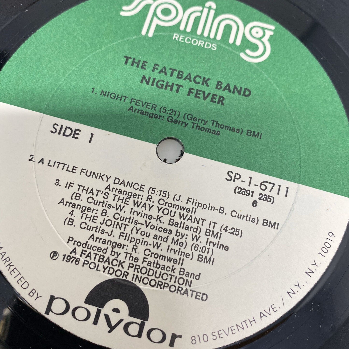 Fatback Band NIGHT FEVER Vi Yl LO Record VG