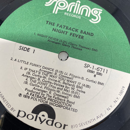 Fatback Band NIGHT FEVER Vi Yl LO Record VG
