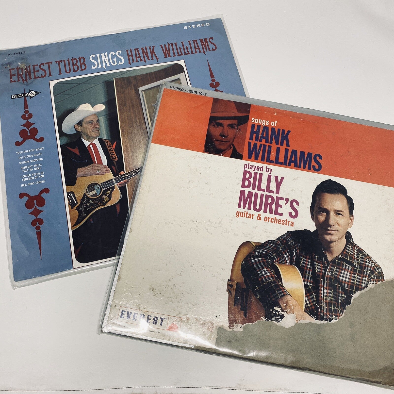 Ernest Tubb Sings Hank Williams + Billy Mure VINYL LP RECORD VG/VG+