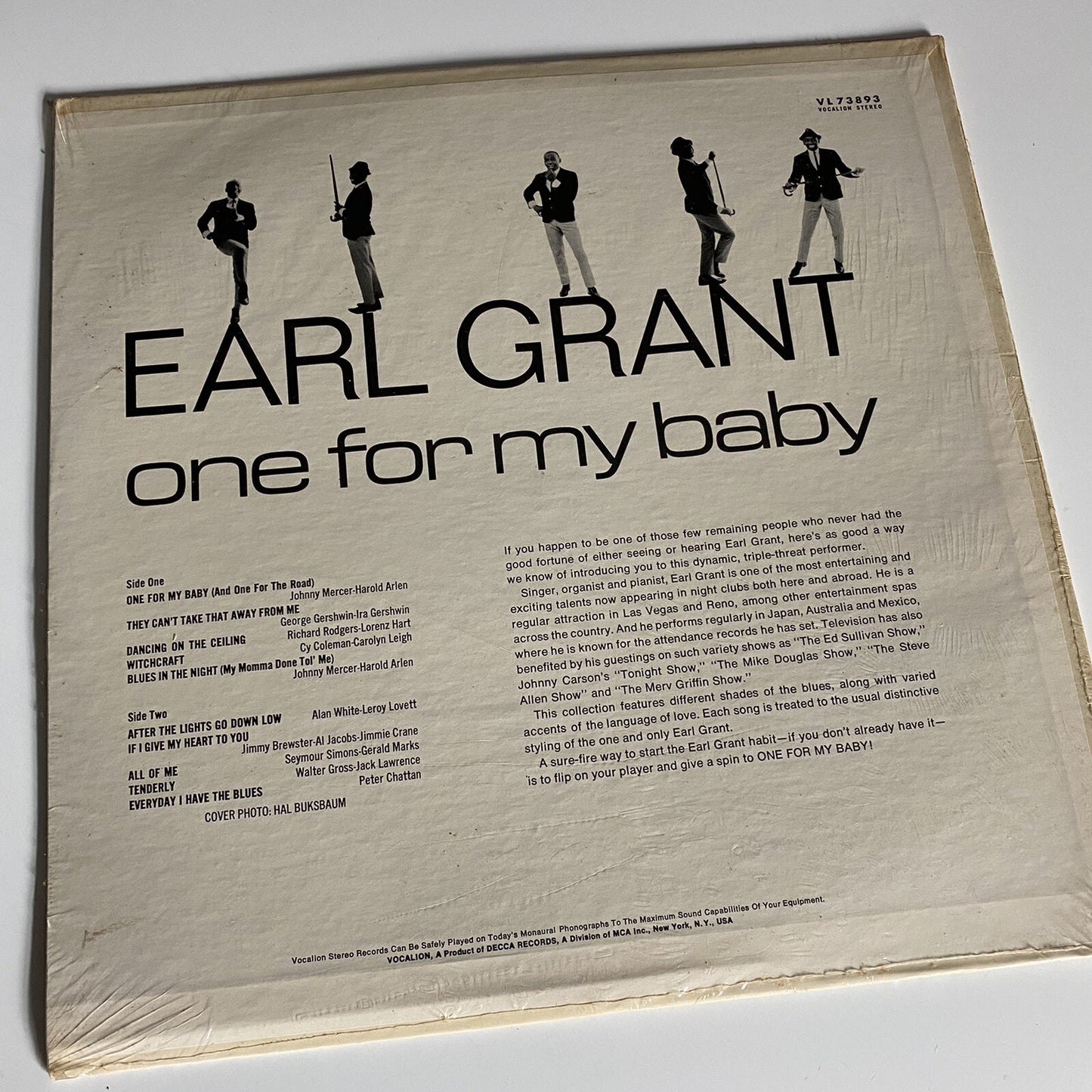 Earl Grant ONE FOR MY BABY Vinyl LP Record SEALED