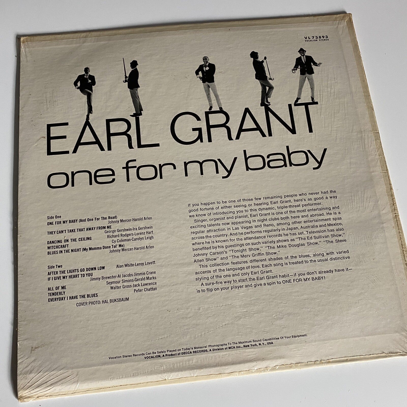 Earl Grant ONE FOR MY BABY Vinyl LP Record SEALED