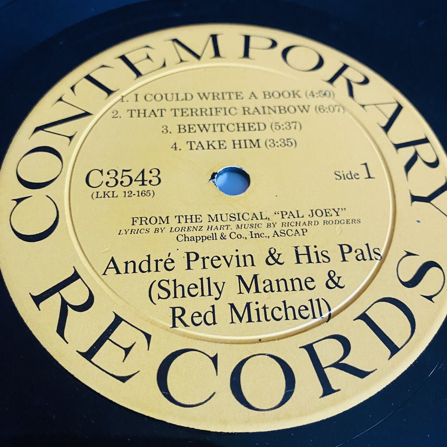 ANDRE PREVIN & His Pals "PAL JOEY" Jazz Performances Vinyl LP Record VG+^