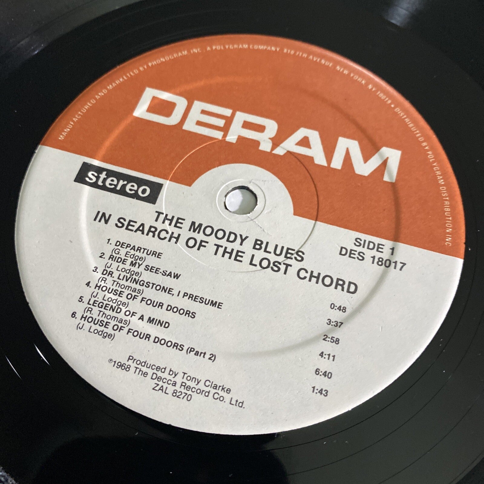 THE MOODY BLUES - In Search Of the Lost Chord (England) 12" Vinyl Record LP - VG