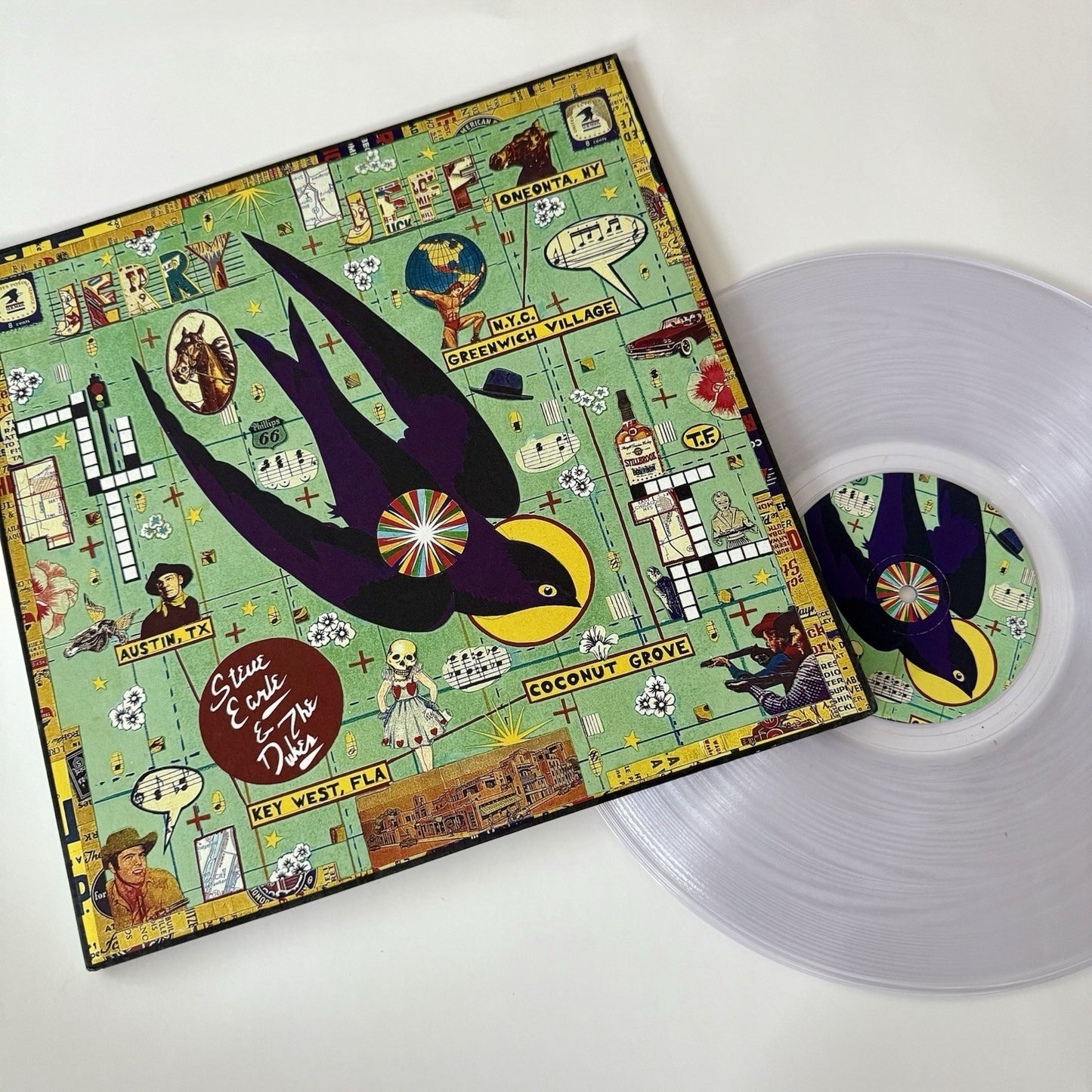 Steve Earle & The Dukes JERRY JEFF Color 180g Vinyl LP + 7” + Slip Mat ALL NEW