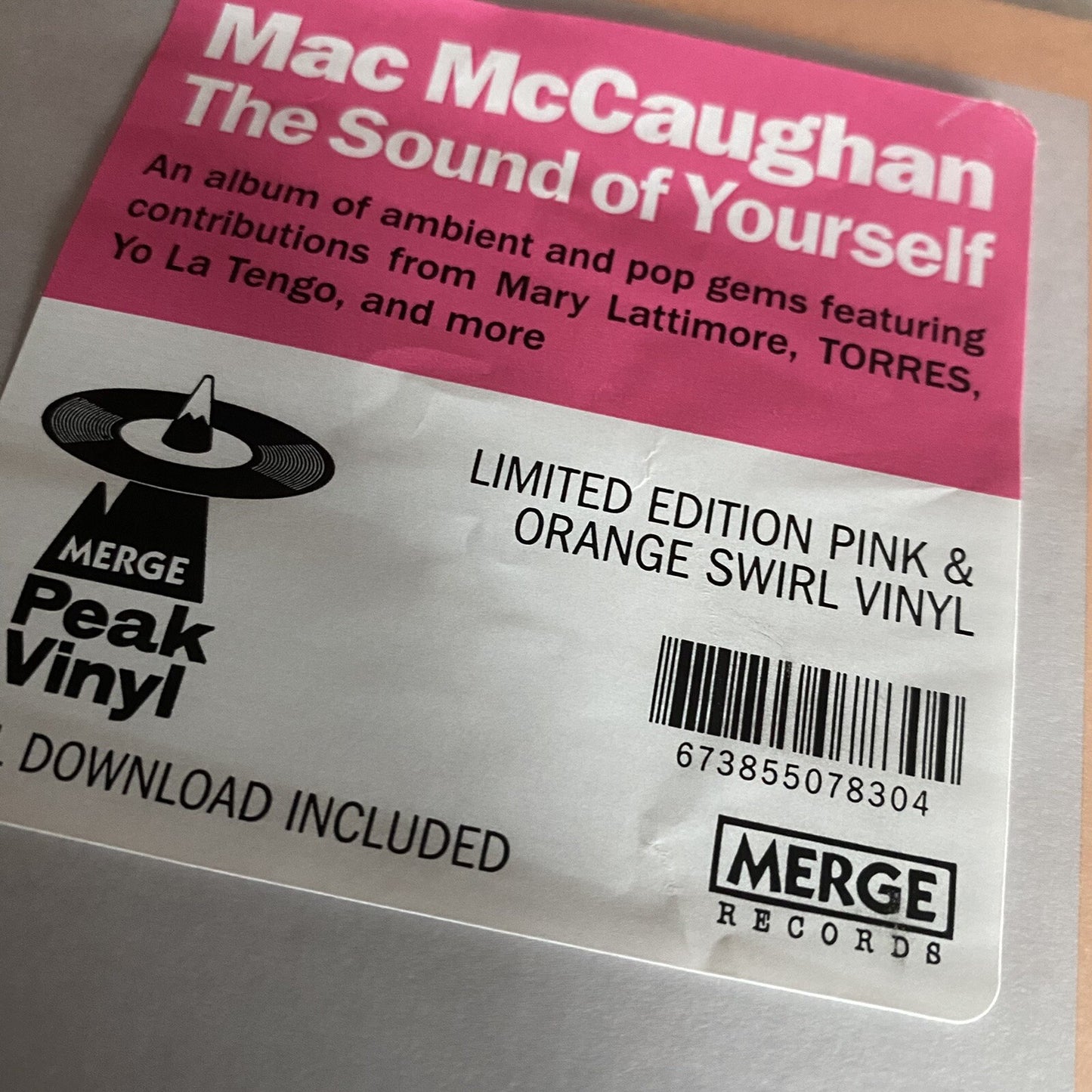 Mac McCaughan THE SOUND OF YOURSELF Color Vinyl LP Record SUPERCHUNK New